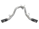 aFe ATLAS 4in DPF-Back Alum Steel Exhaust System w/Dual Exit Black Tip 2017 GM Duramax 6.6L (td)-2