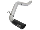 aFe LARGE BORE HD 5in DPF-Back SS Exhaust w/ Black Tip 2016 Nissan Titan 5.0L V8 (td) CC SB-1