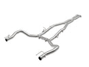 aFe MACH Force-Xp 3in 304 SS Cat-Back Exhaust 15-20 Dodge Charger Hellcat V8-6.2L/6.4L w/o Muffler-1