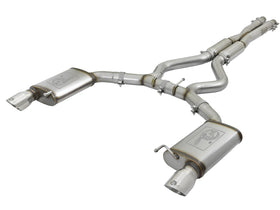 aFe MACHForce XP 3in Sport Tone Cat-Back Exhausts w/ Polished Tips 15-17 Ford Mustang V6/V8 - 0