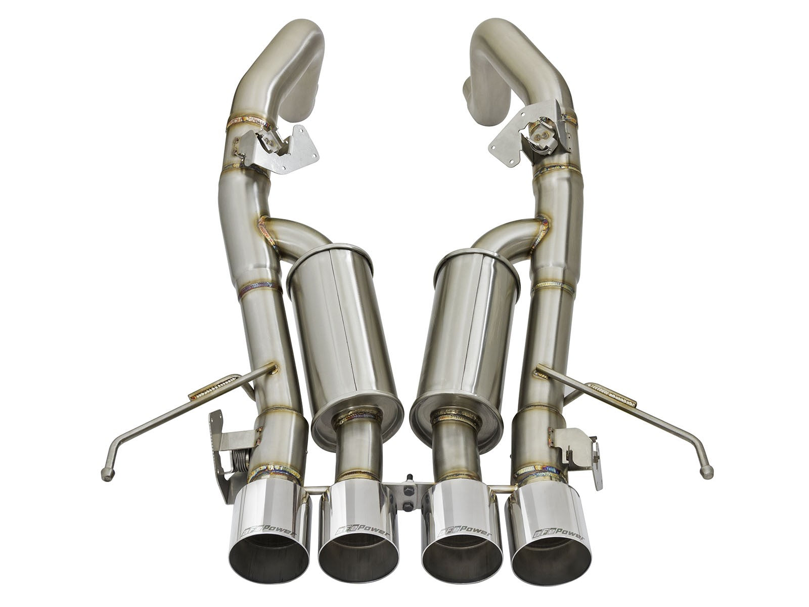 aFe MACHForce XP 3in-2 1/2in Axle Back 304SS Exhaust w/ Polished Tips 14-17 Chevy Corvette V8-6.2L - 0