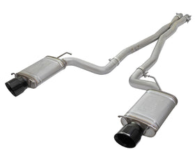 aFe Mach Force-Xp 3in CB Stainless Steel Dual Exhaust System w/ Black Tips 09-15 Cadillac CTS-V - 0
