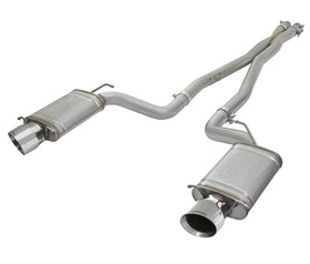 aFe Mach Force-Xp 3in CB Stainless Steel Dual Exhaust System w/Polished Tips 09-15 Cadillac CTS-V - 0