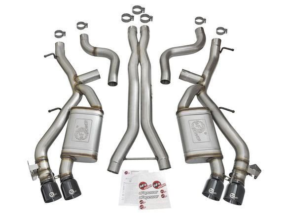 aFe MACHForce XP 3in 304 SS Cat-Back Dual Exhaust w/ Black Tips 16-17 Chevy Camaro SS V8-6.2L