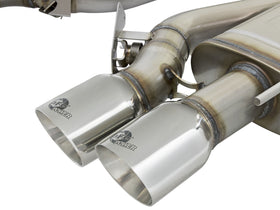 aFe MACHForce XP 3in 304 SS Cat-Back Dual Mode Exhaust w/ Polished Tips 16-17 Cadillac ATS-V V6-3.6L - 0