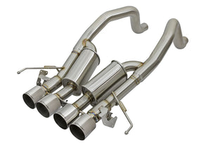 aFe MACHForce XP 3in-2 1/2in Axle Back 304SS Exhaust w/ Polished Tips 15-17 Chevy Corvette Z06 - 0