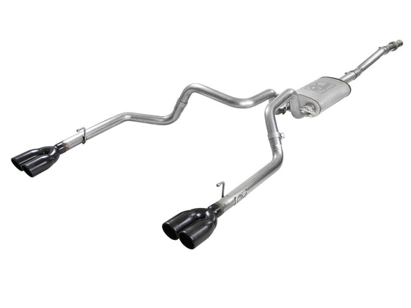 aFe Vulcan Series 3in-2-1/2in 304 SS Cat-Back 2019 GM Silverado / Sierra 1500 V8-5.3L w/ Black Tips