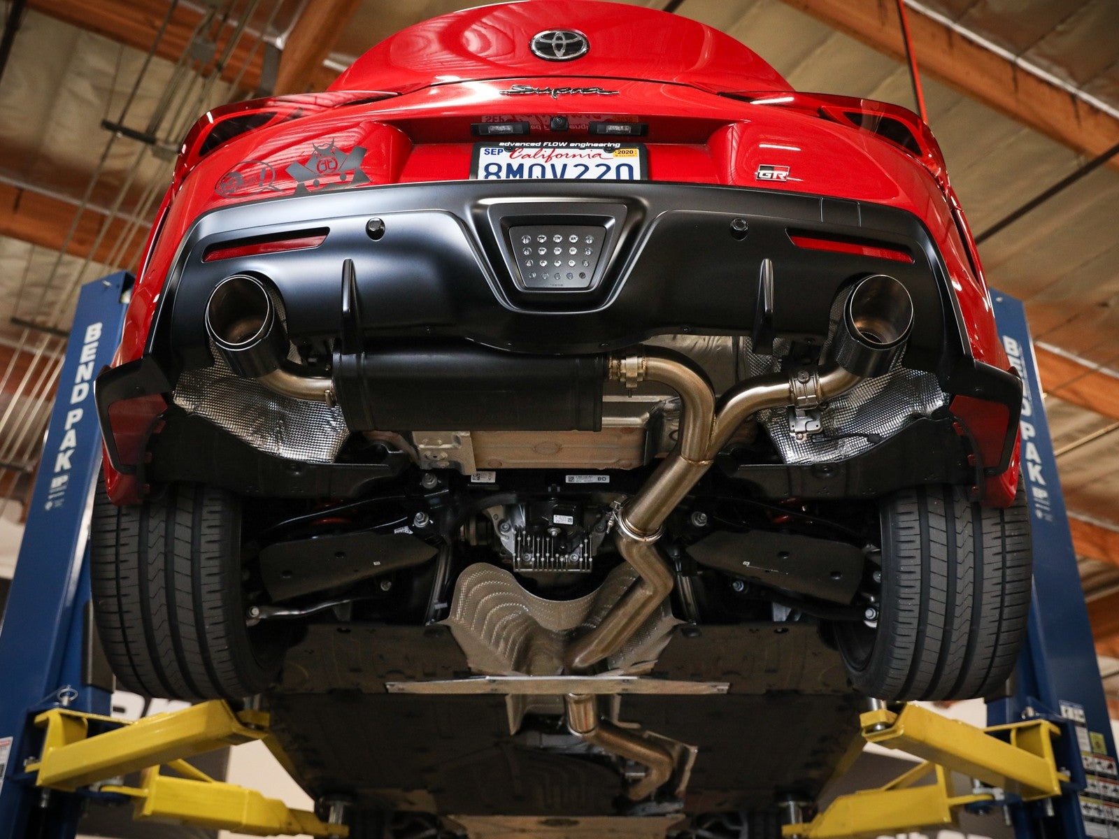 aFe POWER Takeda 2020 Toyota Supra L6-3.0L (t) 3in-2.5in 304 SS CB Exhaust Carbon Tips - 0
