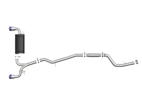 aFe POWER Takeda 2020 Toyota Supra L6-3.0L (t) 3in-2.5in 304 SS CB Exhaust Blue Flame Tips - 0