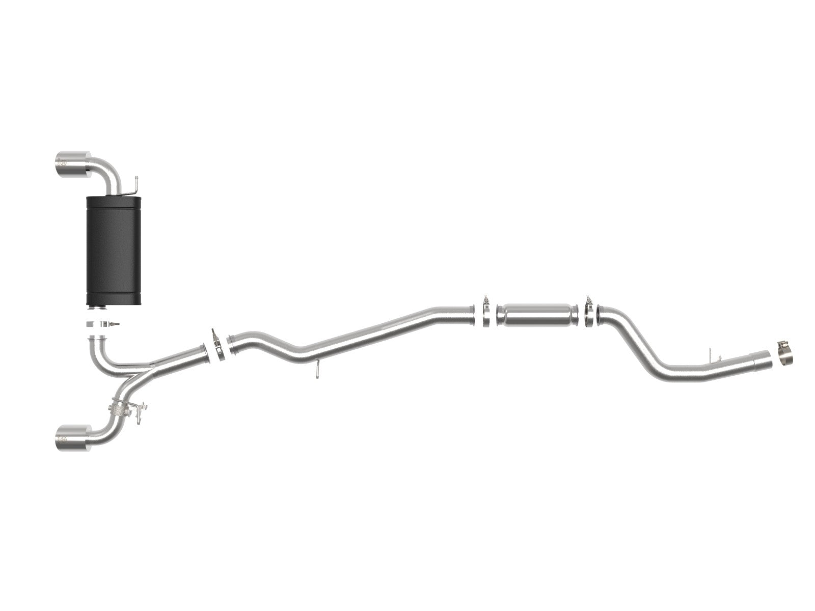 aFe POWER Takeda 2020 Toyota Supra L6-3.0L (t) 3in-2.5in 304 SS CB Exhaust Polished Tips - 0