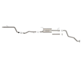 Vulcan Series 2-1/2 IN 304 Stainless Steel Cat-Back Exhaust System Toyota Tacoma 24-25 L4-2.4L (t) - 0
