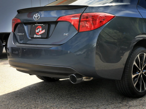 Takeda 2-1/2 IN 304 Stainless Steel Axle-Back Exhaust System Toyota Corolla 14-19 L4-1.8L