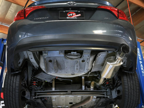 Takeda 2-1/2 IN 304 Stainless Steel Axle-Back Exhaust System Toyota Corolla 14-19 L4-1.8L