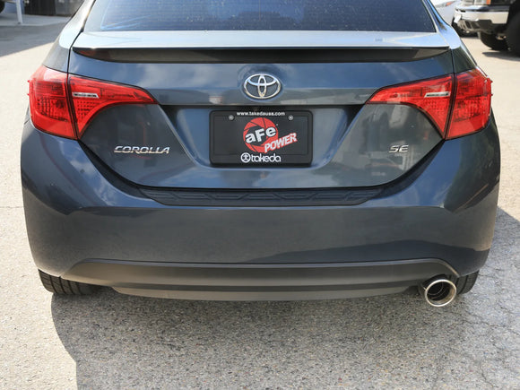 Takeda 2-1/2 IN 304 Stainless Steel Axle-Back Exhaust System Toyota Corolla 14-19 L4-1.8L