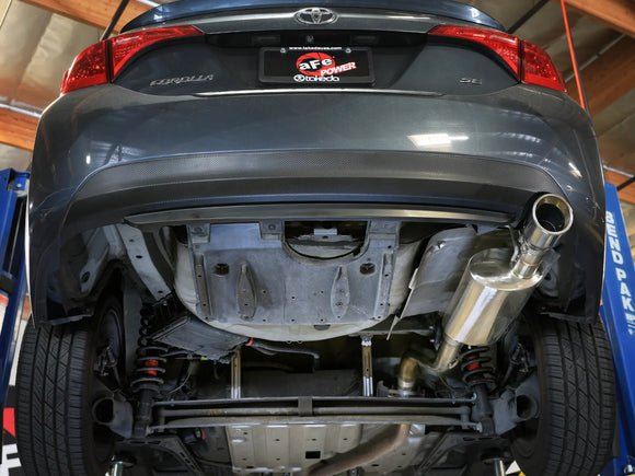 Takeda 2-1/2 IN 304 Stainless Steel Axle-Back Exhaust System Toyota Corolla 14-19 L4-1.8L