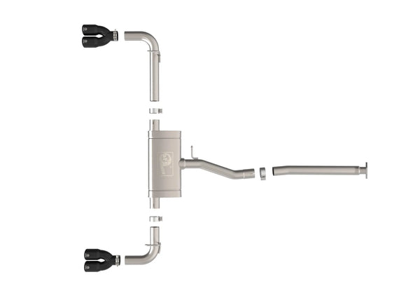 Takeda 2-1/2 IN 304 Stainless Steel Cat-Back Exhaust System Lexus NX250 22-25 L4-2.5L