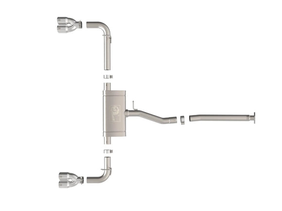 Takeda 2-1/2 IN 304 Stainless Steel Cat-Back Exhaust System Lexus NX250 22-25 L4-2.5L