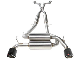 aFe Takeda 2-1/2in 304SS Cat-Back Exhaust Infiniti G37 08-13/Q60 14-15 V6-3.7 w/ Carbon Fiber Tips - 0