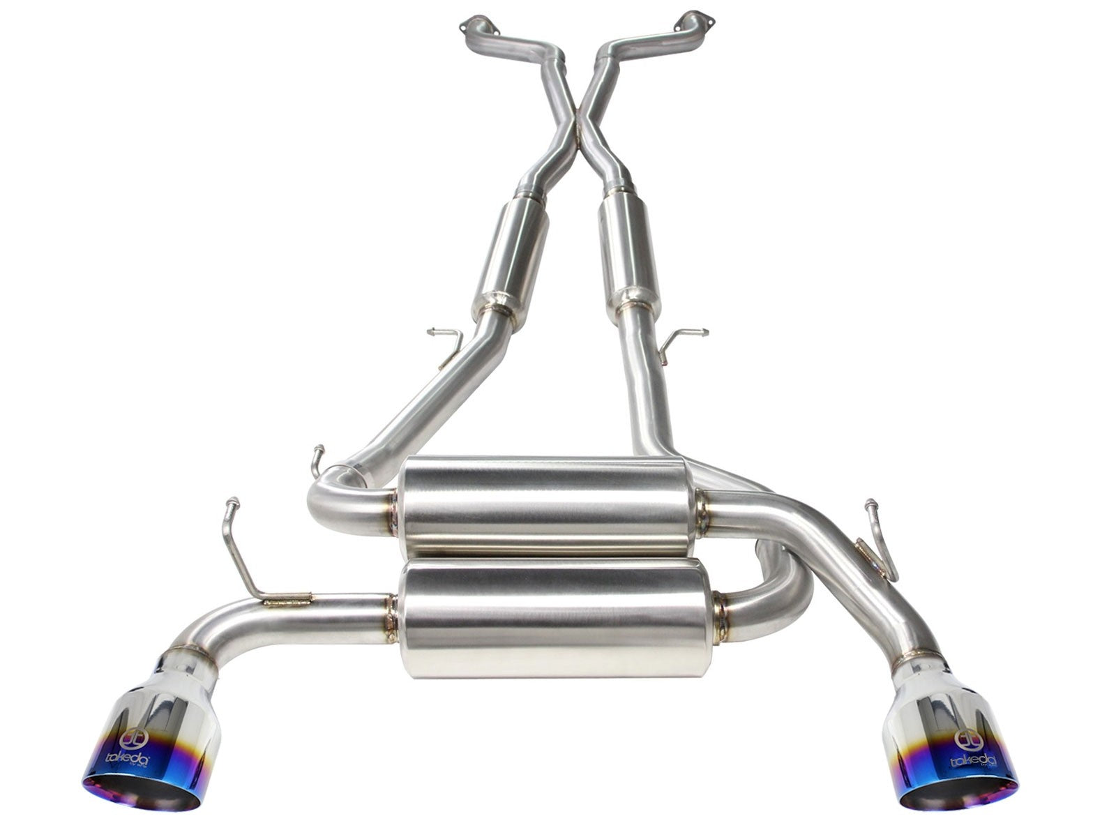 aFe Takeda 2-1/2in 304SS Cat-Back Exhaust Infiniti G37 08-13/Q60 14-15 V6-3.7 w/ Blue Flame Tips - 0