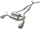 aFe Takeda 2-1/2in 304SS Cat-Back Exhaust Infiniti G37 08-13/Q60 14-15 V6-3.7 w/ Polished Tips-1
