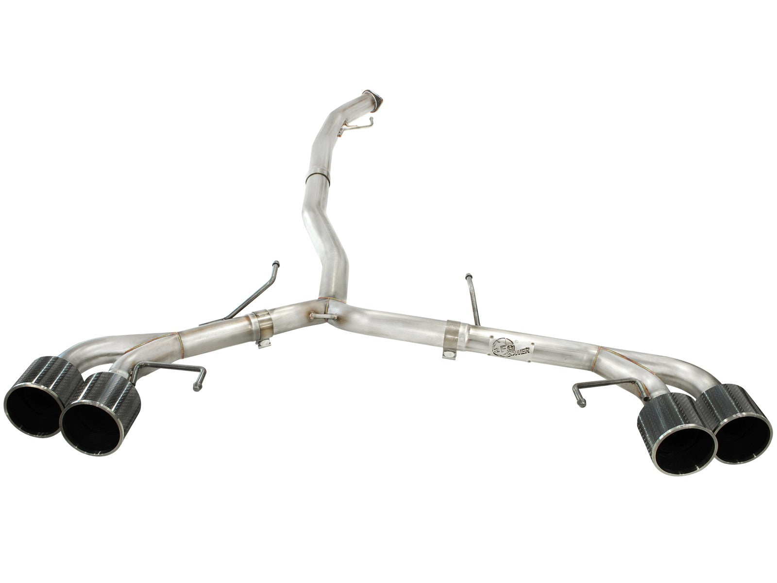 aFe Takeda 3in SS Exhaust Cat-Back 09-14 Nissan GTR V6 3.8L Carbon Fiber Tips - 0