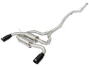 aFe MACHForce XP SS-304 Black Tip 2.5in Dia Cat Back Exhaust 12-14 BMW 335i (F30) 3.0L (t)-1