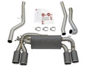 MACH Force-Xp 304 Stainless Steel Downpipe-Back Exhaust w/ Carbon Fiber Tips BMW M2 (F87) 16-18 L6-3.0L (t) N55-1