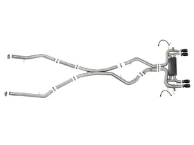 aFe MACH Force-Xp 3.5in. 304 SS C/B Exhaust System 15-18 BMW X5 M (F85) V8-4.4L (tt) - Black Tip - 0