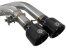 aFe MACH Force-Xp 3.5in. 304 SS C/B Exhaust w/o Muffler 15-18 BMW X5 M V8-4.4L (tt) - Black Tip-5