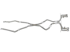 aFe MACH Force-Xp 3.5in. 304 SS C/B Exhaust w/o Muffler 15-18 BMW X5 M V8-4.4L (tt) - Polished Tip - 0