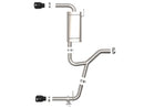 AFe Mach Force-Xp 3 IN To 2-1/2 IN 304 Stainless Steel Axle-Back Exhaust System - BMW B48 X1-3