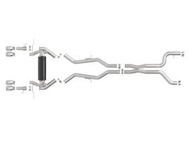 MACH Force-Xp 3 IN to 2-1/2 IN 304 Stainless Steel Cat-Back Exhaust BMW M2 (G87) 23-25 L6-3.0L (tt) S58 - 0