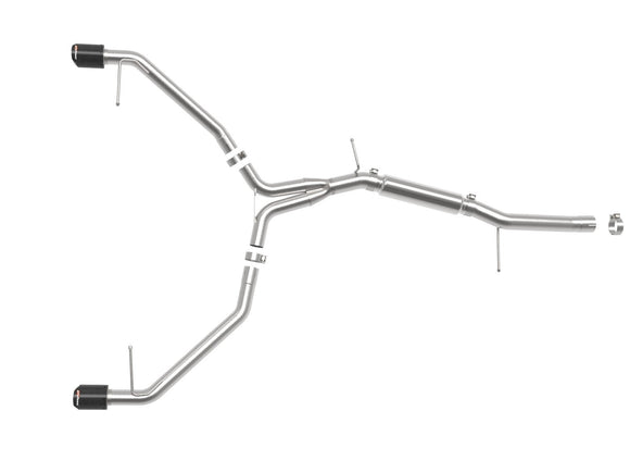 aFe 17-19 Audi A4 (L4-2.0L) MACH Force-Xp  Stainless Steel Axle-Back Exhaust System - Carbon Tip