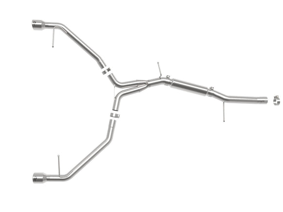 aFe MACHForce XP 3in-2.5in SS Exhaust Axle-Back 17-19 Audi A4 (B9) L4-2.0L (t) - Polished