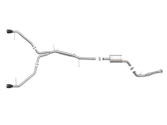 aFe 17-19 Audi A4 (B9) MACH Force-Xp 3in to 2.5in 304 SS Cat-Back Exhaust System-Dual SS Tips