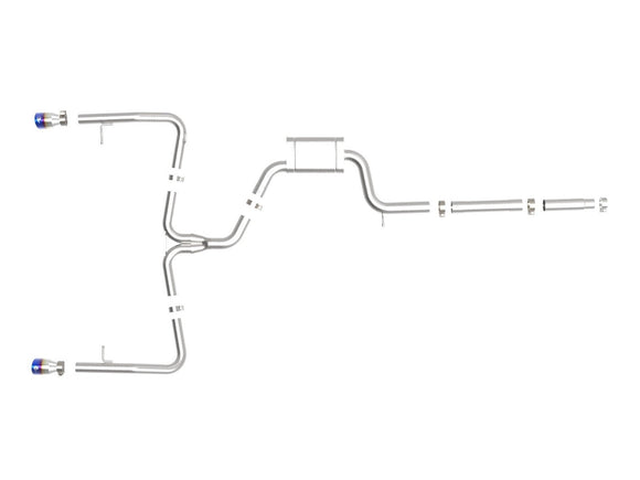 afe 19-21 VW Jetta GLI (MKVII) L4-2.0L (t) MACH Force-Xp 304 SS Cat-Back Exhaust System Blue Tips