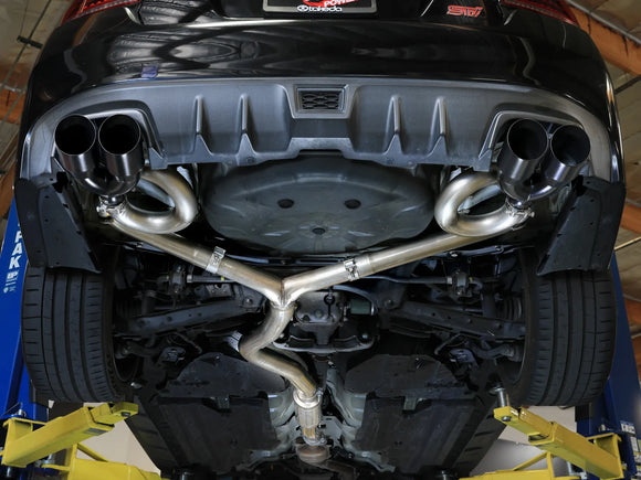 Takeda 3 IN to 2-1/2 IN 304 Stainless Steel Cat-Back Exhaust System Subaru WRX/STI 15-21 H4-2.0/2.5L (t)