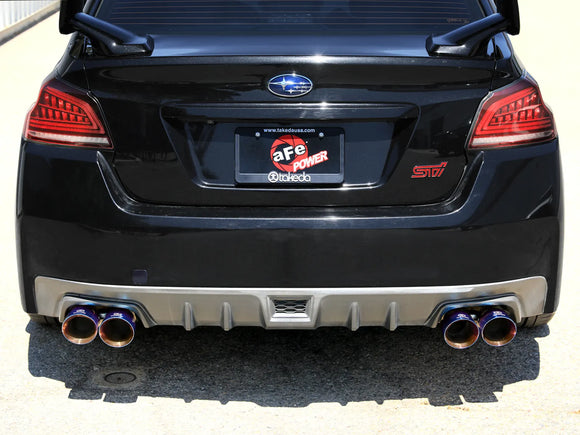 Takeda 3 IN to 2-1/2 IN 304 Stainless Steel Cat-Back Exhaust System Subaru WRX/STI 15-21 H4-2.0/2.5L (t)