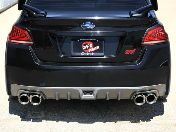 Takeda 3 IN to 2-1/2 IN 304 Stainless Steel Cat-Back Exhaust System Subaru WRX/STI 15-21 H4-2.0/2.5L (t)