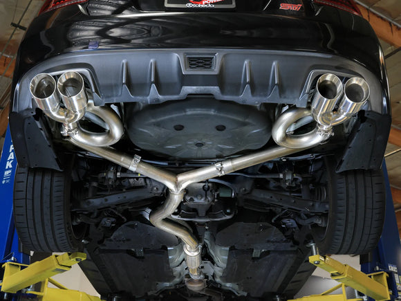 Takeda 3 IN to 2-1/2 IN 304 Stainless Steel Cat-Back Exhaust System Subaru WRX/STI 15-21 H4-2.0/2.5L (t)
