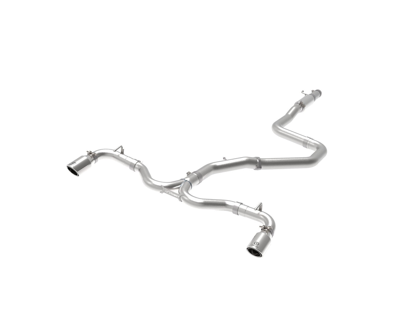 Takeda 3 IN to 2-1/2 IN 304 Stainless Steel Cat-Back Exhaust w/ Polished Tip Hyundai Elantra GT 18-20 L4-1.6L (t)