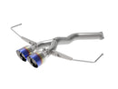aFe Takeda 3in-2.5in 304 SS Axle-Back Exhaust w/Blue Flame Tip 19-20 Hyundai Veloster I4-1.6L(t)-1