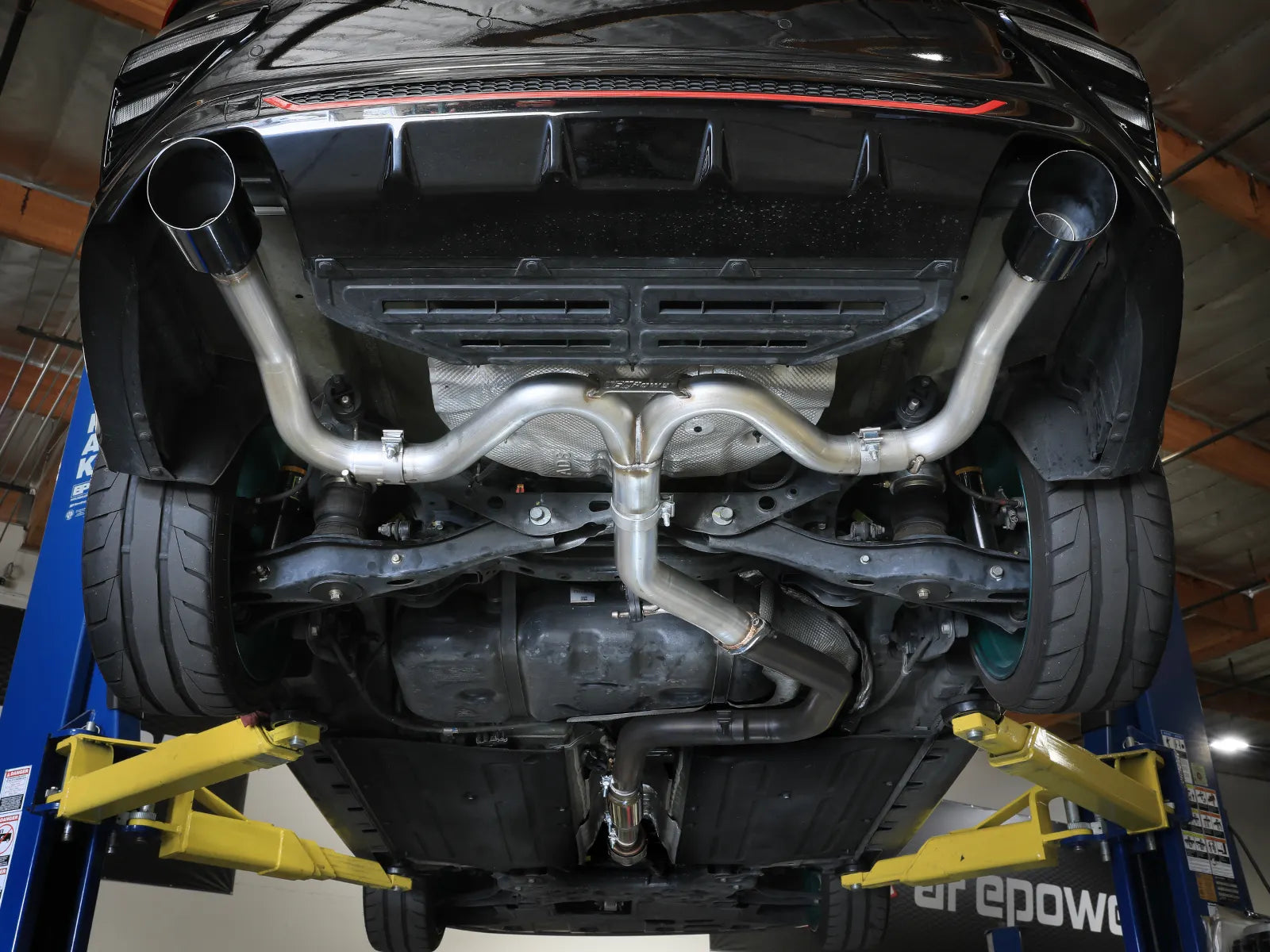 Takeda 3 IN to 2-1/2 IN 304 Stainless Steel Axle-Back Exhaust Kia Forte GT 20-21 L4-1.6L (t)