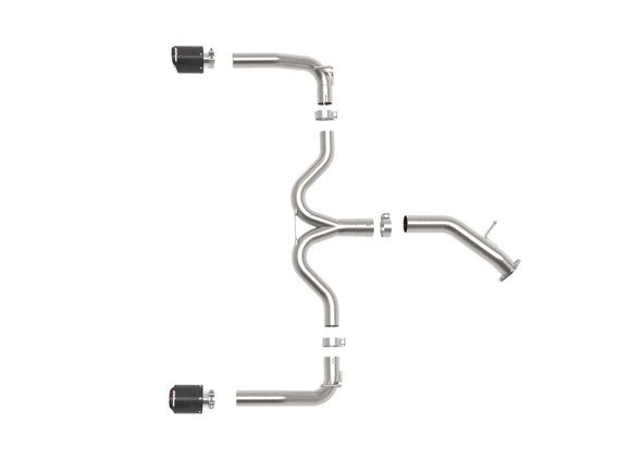 Takeda 3 IN to 2-1/2 IN 304 Stainless Steel Axle-Back Exhaust Kia Forte GT 20-21 L4-1.6L (t)