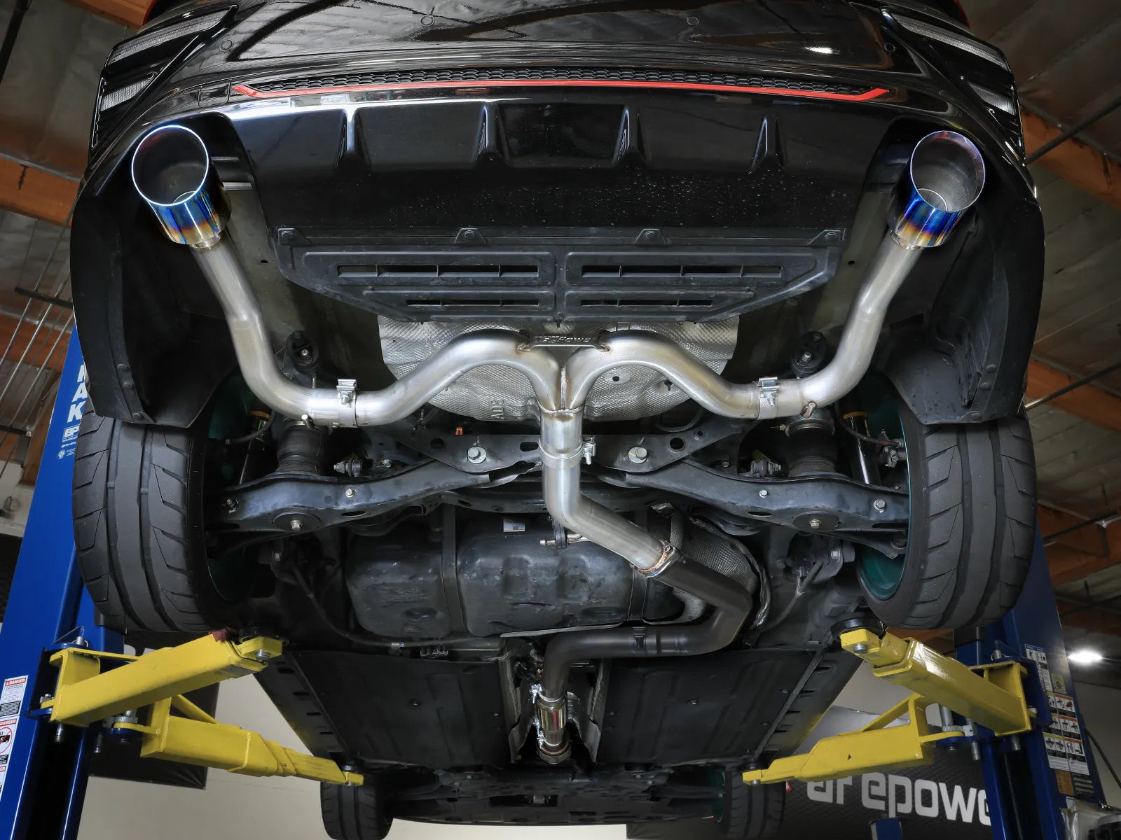 Takeda 3 IN to 2-1/2 IN 304 Stainless Steel Axle-Back Exhaust Kia Forte GT 20-21 L4-1.6L (t)