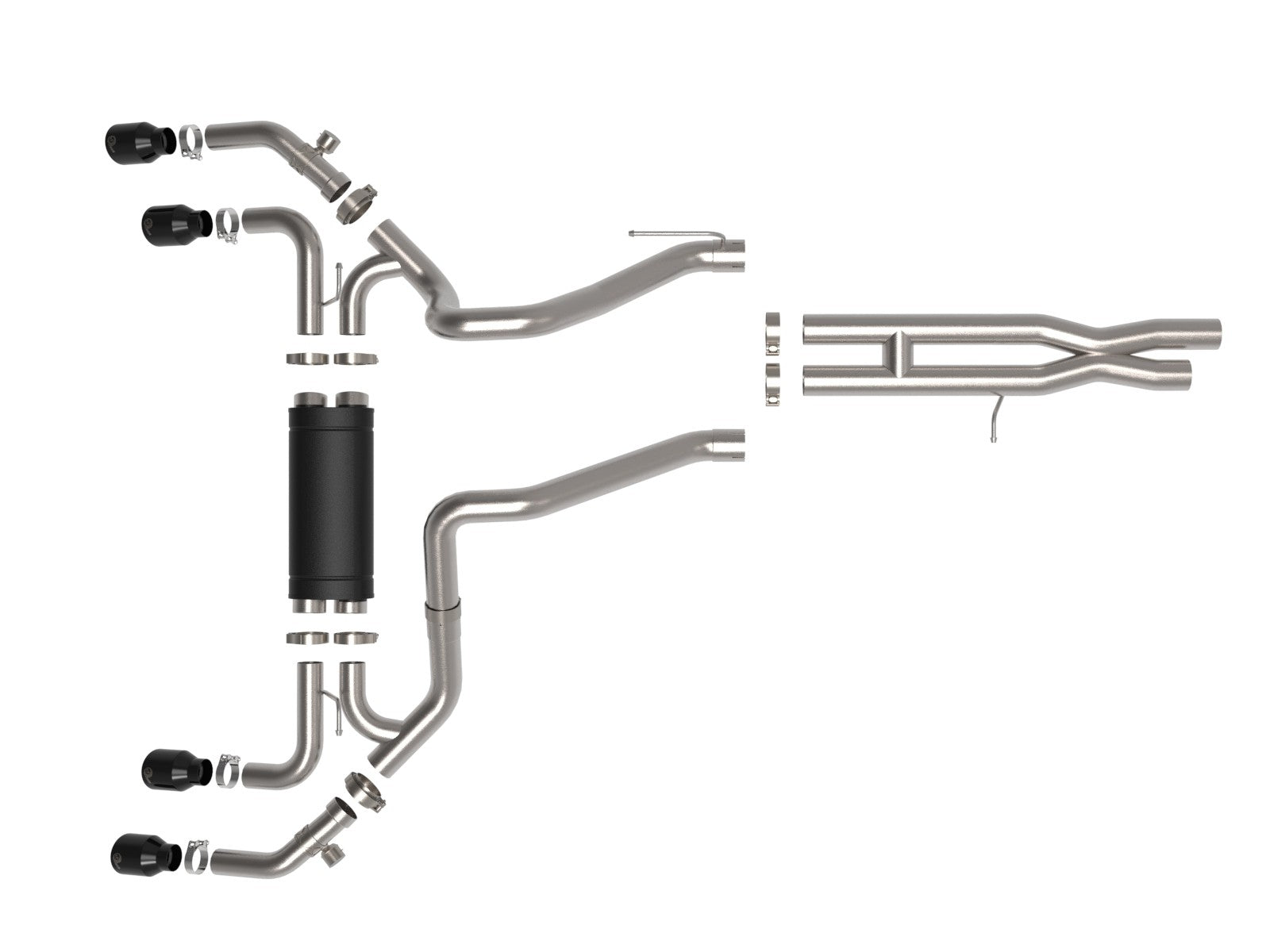 aFe Vulcan Series 2.5in 304SS Cat-Back Exhaust 2021+ Jeep Wrangler 392 6.4L