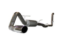 Large Bore-HD 4 IN 409 Stainless Steel Turbo-Back Exhaust System w/ Polished Tip Ford Diesel Trucks 03-07 V8-6.0L (td)-1