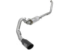 Large Bore-HD 4 IN 409 Stainless Steel Turbo-Back Exhaust System w/ Black Tip Ford Excursion 00-03 V8-7.3L (td)-1
