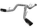 Large Bore-HD 4 IN 409 Stainless Steel DPF-Back Exhaust System w/Black Tip Ford Diesel Trucks 11-14 V8-6.7L (td)-1