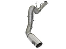 aFe LARGE BORE HD 5in 409-SS DPF-Back Exhaust w/Polished Tip 2017 Ford Diesel Trucks V8 6.7L (td)-1